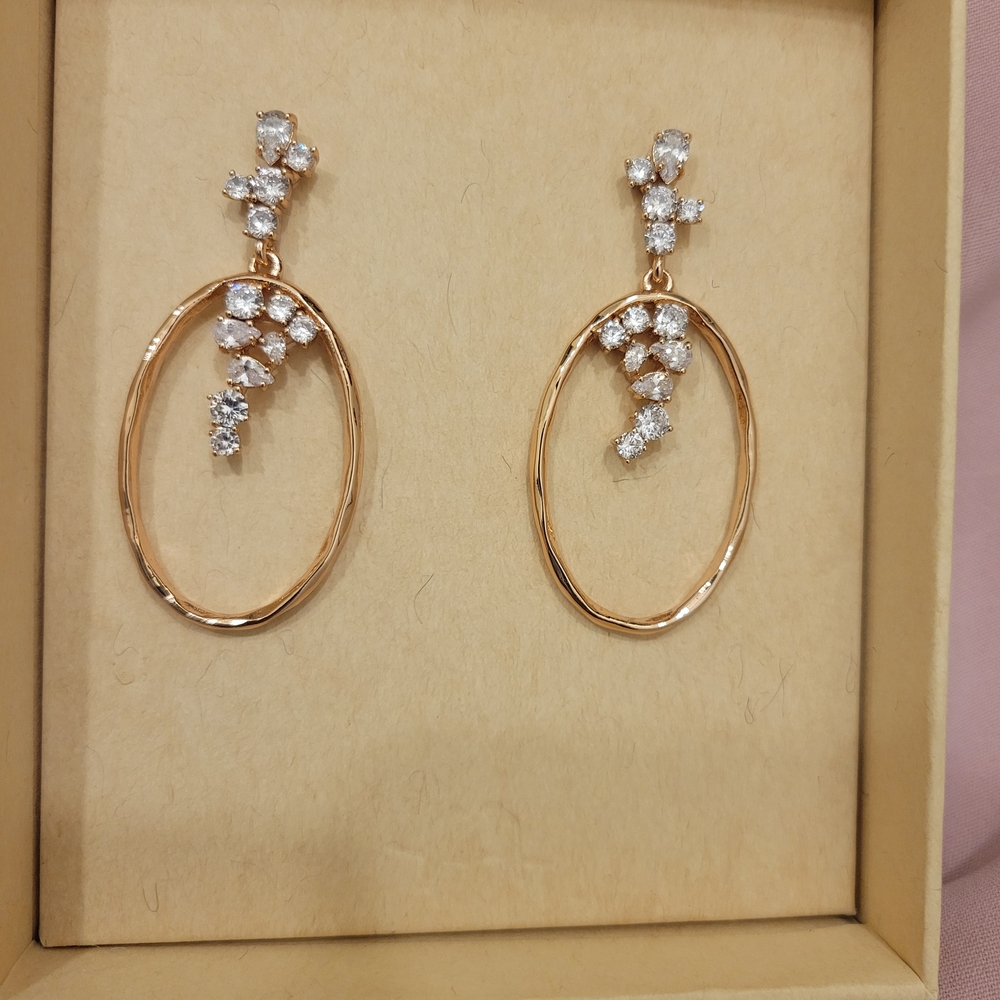 Chloe + Isabel Gold and Silver Oval Earrings